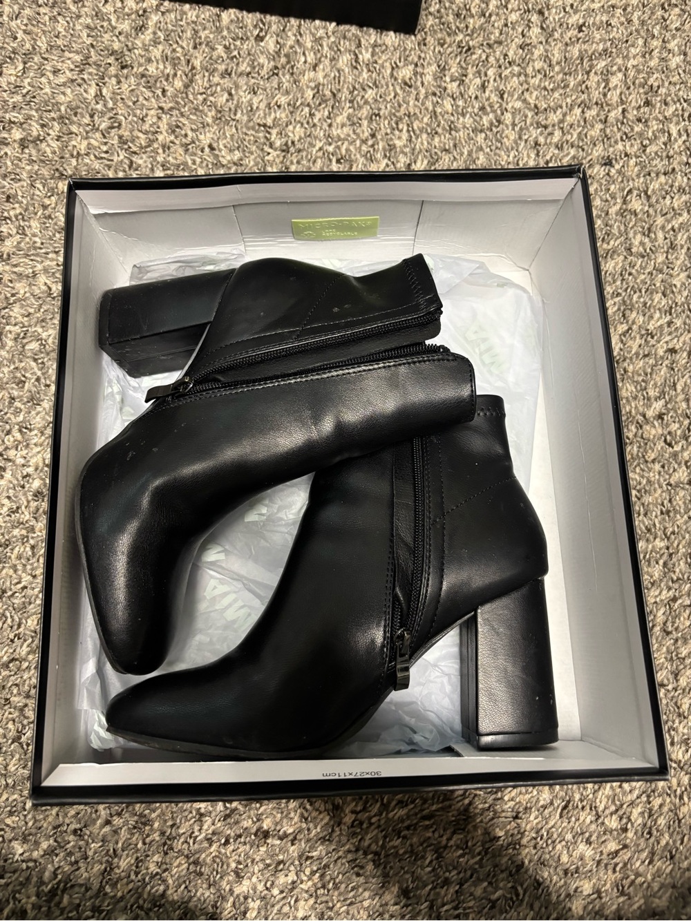 Black heeled booties